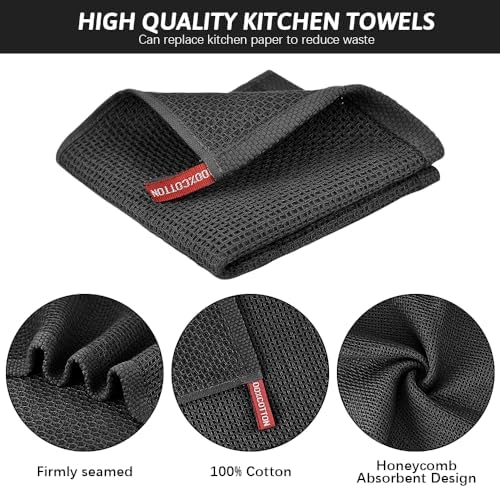 Nialnant 6 Pack Kitchen Towels, 100% Cotton, 12x12 Inches - Image 3