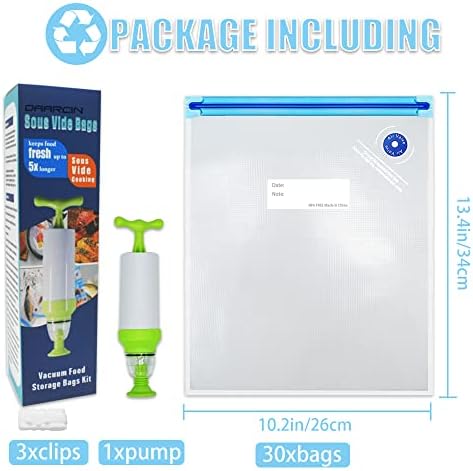 30pcs Large Sous Vide Bags10.2x13.4in/26x34cm Vacuum Sealer Bag - Image 3