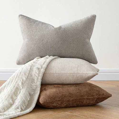 MIULEE Dercorative Lumbar Throw Pillow Covers 12x20 in Golden Brown 2 Pack - Image 5