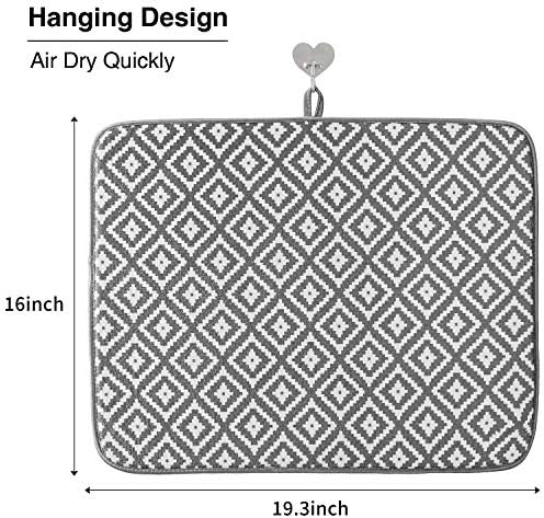 Dish Drying Mat for Kitchen Counter,Microfiber Machine Washable Dishes Matt - Image 4