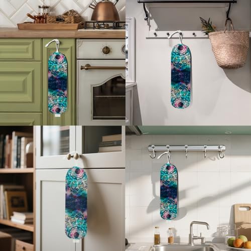 2Pcs Mandala Plastic Bag Holder, Wall Mount Grocery Bag Holder - Image 5