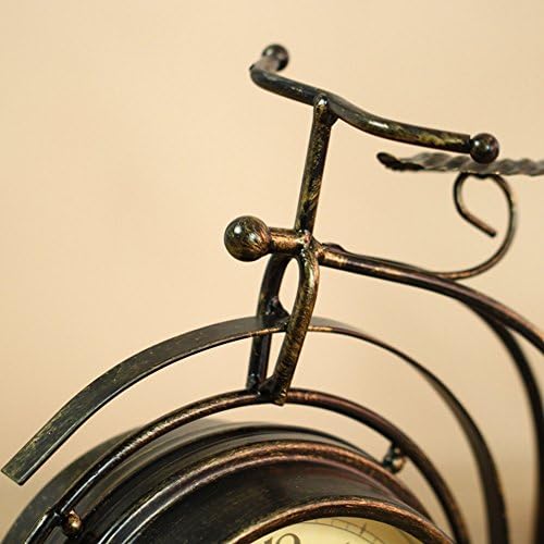 Desk Clock Vintage Table Clock Desktop Farmhouse Tabletop Metal Clock for Office Bedroom Silent Quartz Decor Double Sided - Image 5