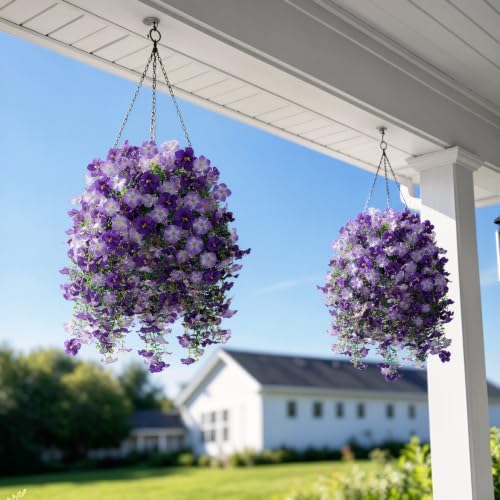 Artificial Flowers for Outdoor Decor, Fake Silk Flowers, 2PCS - Image 4