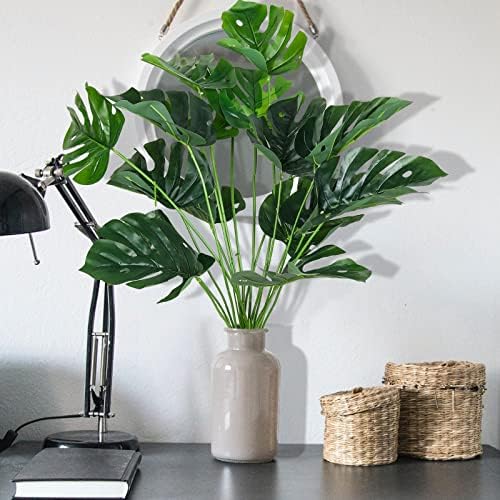 RECUTMS Artificial Large Palm Leaves Tree Plants 29in UV Resistant Greenery - Image 2