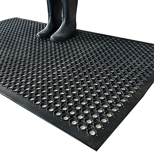 Outside Rubber Floor Mats Anti Slip Commercial Resturant Drainage Mat by Uniboho