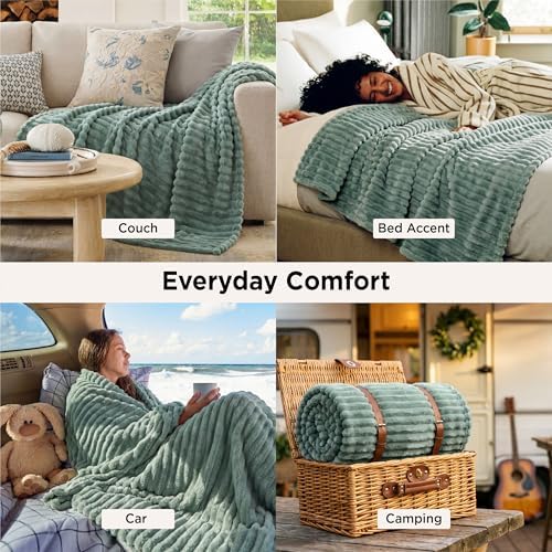 Bedsure Soft Sage Green Throw Blanket for Couch Decor Gifts 50"x60" - Image 5