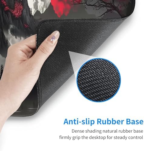Extended Gaming Mouse Pad, Large Gaming Mouse Waterproof with Stitched Edges, Non-Slip Desktop Pad for Home and Office, Level Up Your 31.5x11.8 Inch… (Dark Night) - Image 5