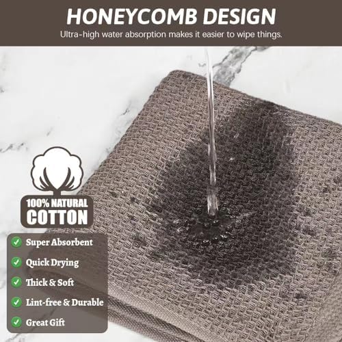 Nialnant 12 Pack Dish Cloths,100% Cotton Dish Towels for Washing Dishes,Soft and Absorbent Kitchen Cleaning Rags - 12x12 Inch - Image 3