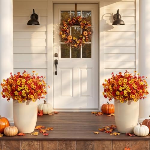 Lifewit Fall Artificial Flowers for Outdoor, Faux Flowers for Garden Decor - Image 4