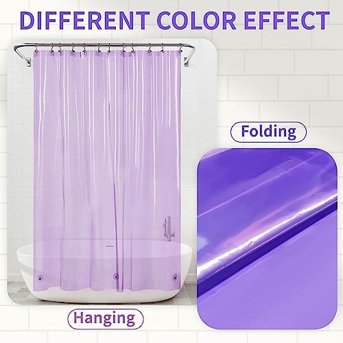 Barossa Design Clear Lavender Long Shower Curtain Liner 78" Height, 72x78 - Image 2