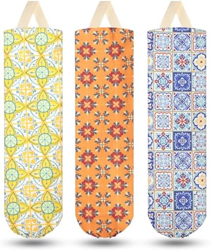 Plastic Bag Holder, Wall Mount Grocery Bag Organizer for Plastic Bags, Reusable Grocery Bags Organizer for Home Kitchen Pantry Decor (D) by Unknown