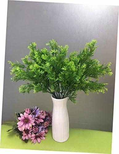 CATTREE Artificial Shrubs Bushes, Plastic Fern Leaves Simulation Faux Grass Realistic Fake Plants Wedding Indoor Outdoor Home Garden Verandah Kitchen Table Centerpieces Arrangements Decoration 4 pcs - Image 5