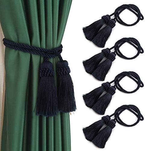 Curtain Tiebacks Handmade Curtain Holdbacks Rope with Tassel by fenghuangwu