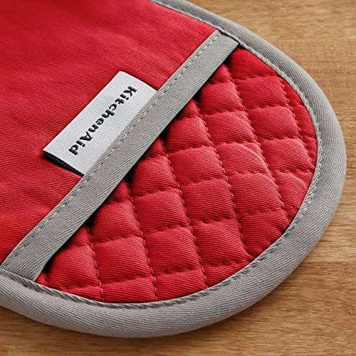 KitchenAid Asteroid Pot Holder 2-Pack Set, Fire Red, 6.5"x10" - Image 4