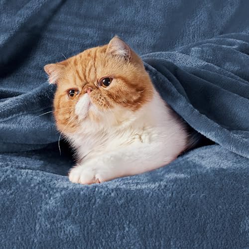 Bedsure GentleSoft Fleece Bed Blankets Full Size Blue - Soft Lightweight Plush Fuzzy Cozy Luxury Blanket Microfiber, 84x90 inches - Image 2