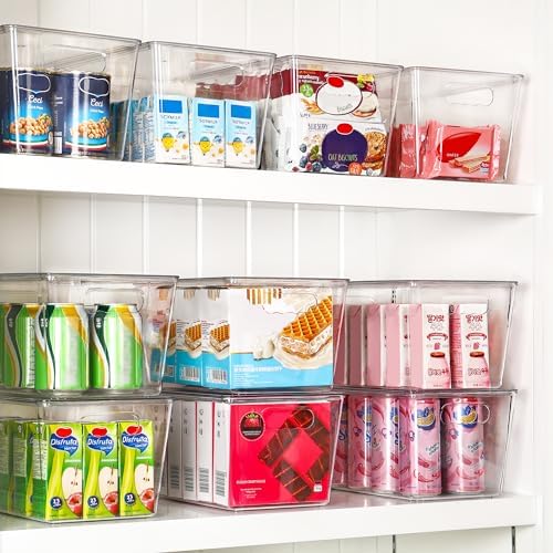 Vtopmart 2 Pack Clear Stackable Storage Bins with Lids and Handles, Large - Image 3