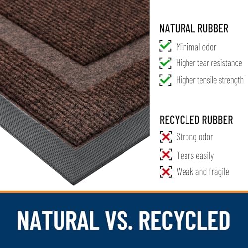 OLANLY Front Door Mat Outside 33x21, All-Season Heavy-Duty Rubber Doormat - Image 4