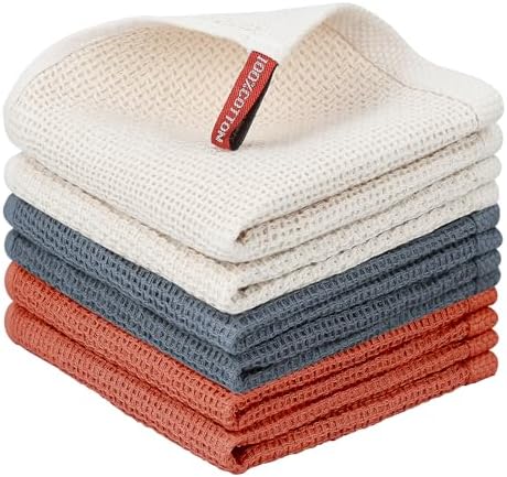 Nialnant 100% Cotton Kitchen Dish Towels, 6 Pack by Nialnant