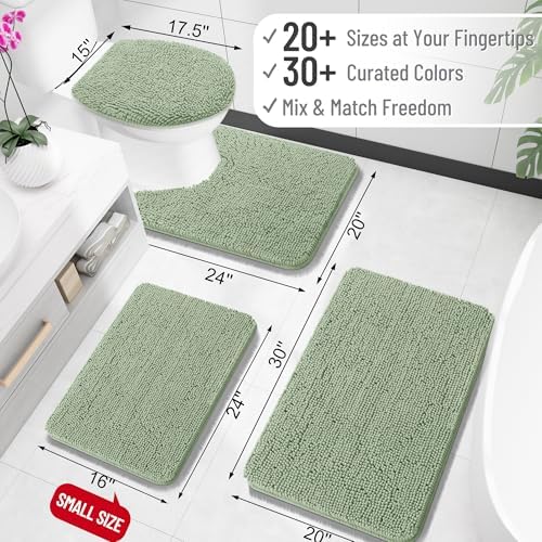 OLANLY Bathroom Rugs 30x20, Extra Soft Absorbent Chenille Bath Rugs - Image 2