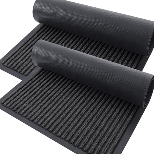 OLANLY 2-Pack Front Door Mats 33x21, Waterproof Heavy-Duty Doormats by OLANLY