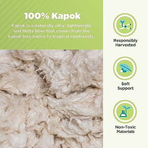 Bean Products Organic Kapok Hull Pillow, Toddler/Kids 13" x 18" - Image 5