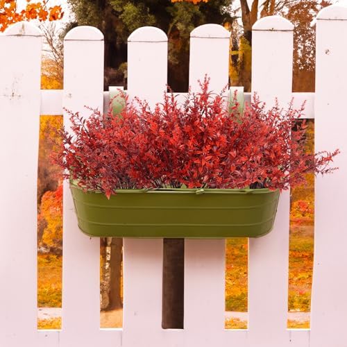 RECUTMS Fake Fall Plastic Flowers Artificial Plants UV Resistant Flowers - Image 7