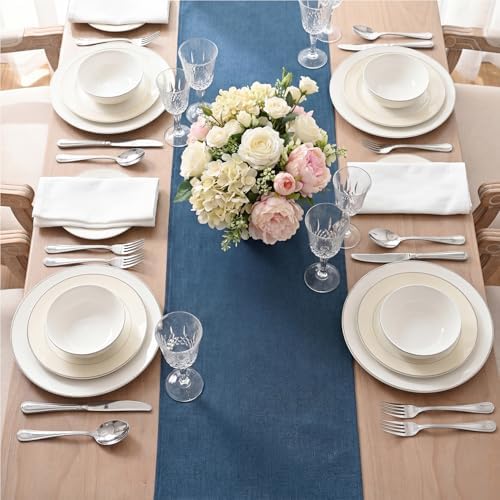 Artoid Mode Navy Blue Table Runner, Seasonal Summer Fall Washable Kitchen Dining Table Decoration for Home Party Decor 13x72 Inch - Image 3