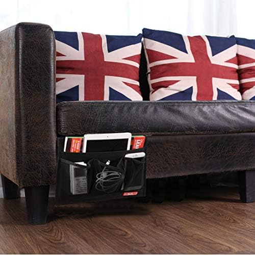 Zafit Bedside Storage Organizer - Table Cabinet Organizer Caddy for Remotes, Phone, Glasses (Classic 4 Pockets - Black) - Image 7