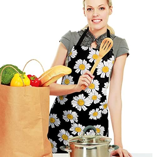 Adjustable Waterproof Apron Bib Apron with 2 Pockets Cooking Kitchen Aprons for Women Men Chef - Image 2
