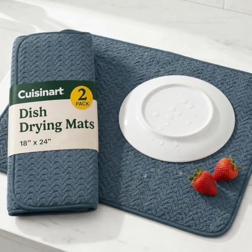 Cuisinart Dish Drying Mat for Kitchen Counter, 2-Pack XL 18"x24" by BestBrands