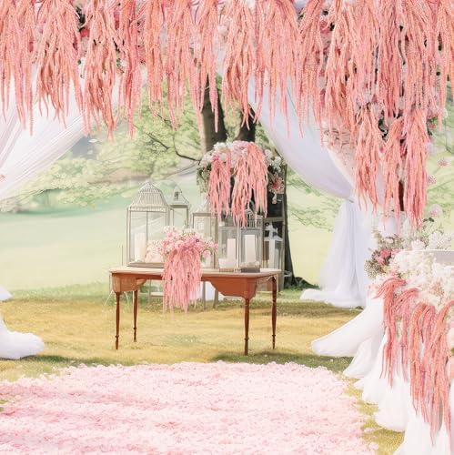 Suncalla 12 Pcs Amaranthus Artificial Flower,Pink,24 Inch - Image 4