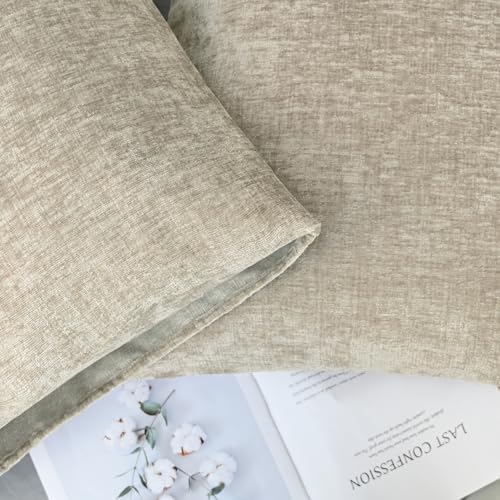 CaliTime Decorative Standard Throw Pillow Covers 26 X 20 Inches Light Taupe - Image 6