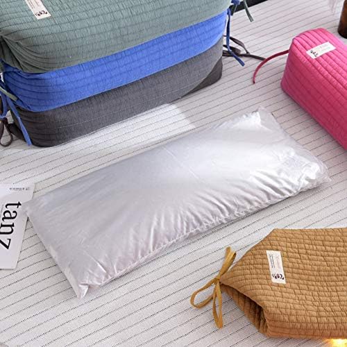 Buckwheat Pillow for Sleeping 14''x21'' Neck Roll Pillow Provide Firm Support, Adjustable Loft Bolster Pillow Relieves Neck and Shoulder Pain (Blue) - Image 5
