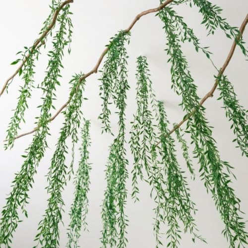 120.57ft Artificial Hanging Willow Vines Greenery for Jungle Party Forest Safari Party Classroom Decor, Include Hooks, Fishing line, Indoor Outdoor Wall DIY Decor by LEIFEOSH