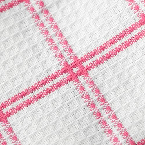 T-Fal Premium Waffle Dish Cloths: Highly Absorbent, Super Soft Long Lasting - 100% Cotton, 12"x13" Towel for Cleaning & Drying, (12-Pack), Pink - Image 2