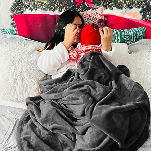 Bedsure GentleSoft Fleece Blanket California King Size Charcoal - Lightweight Plush Fuzzy Cozy Soft Bed Blankets, 102x96 inches - Image 6
