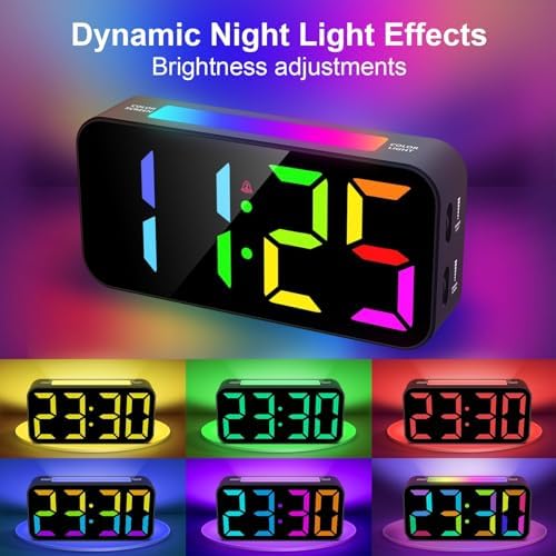 Topski Loud Alarm Clocks for Bedrooms Heavy Sleepers, Digital Bedside Clock - Image 2