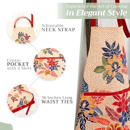 Maison d' Hermine Aprons for women with Pocket 100% Cotton (27.50"x31.50") - Image 6