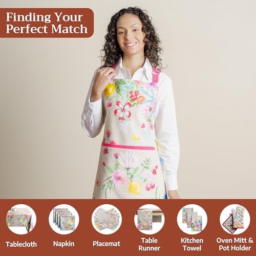 Maison d' Hermine Aprons for women with Pocket 100% Cotton (27.50"x31.50") - Image 4