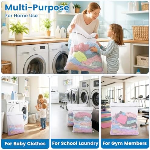 Dntorx 2 Pack XXX-Large Mesh Laundry Bags for Delicates, 35 x 43 Inches - Image 4