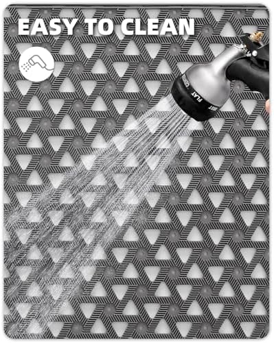 Color&Geometry Door Mat Outside Entrance with Drainage, 19"X30" Grey - Image 6