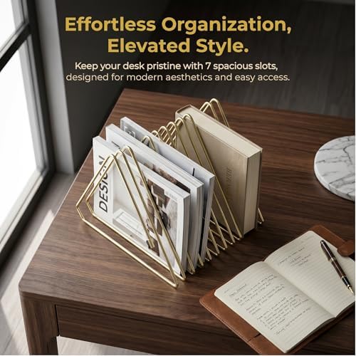 Gold Expandable Bookends, 11-Section, 2"-23.6" - Image 5