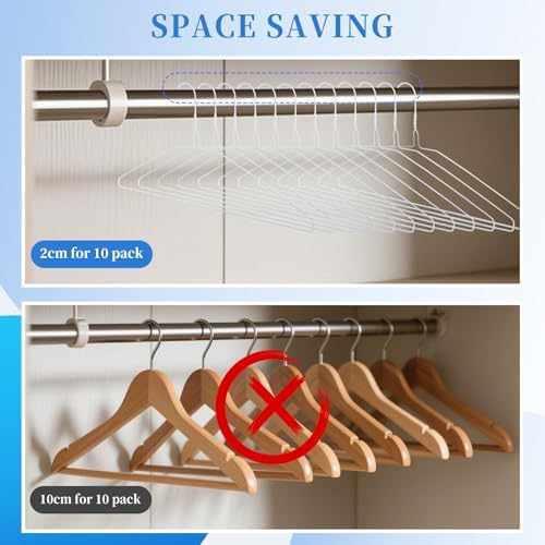 30 Pack Metal Wire Hangers Bulk 15.9 Inch 13 Gauge Dry Cleaner Hangers - Image 5