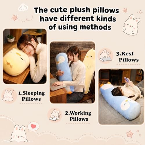 Long Plush Pillow, Bunny 39 Inch, Cute Body Stuffed Animal Pillows - Image 4
