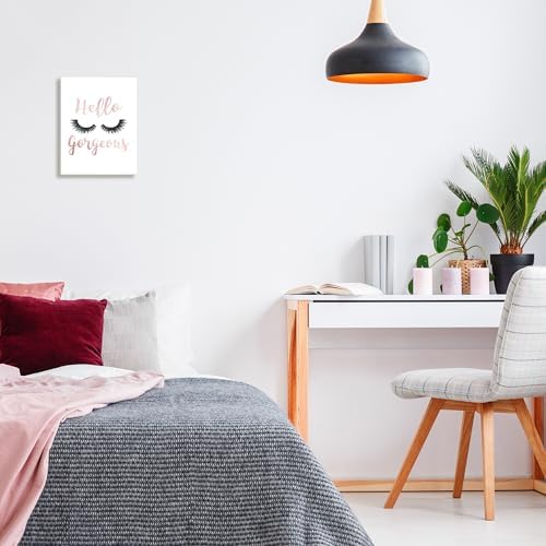 'Hello Gorgeous Black Eyelashes'| Wall Plaque Art - Image 3