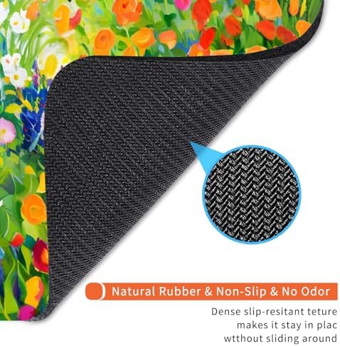 Square Mouse Pad Flowers Floral,Personalized Premium-Textured Custom Mouse Mat Design,Washable Mousepad Lycra Cloth,Non-Slip Rubber Base Computer Mouse Pads for Wireless Mouse - Image 5