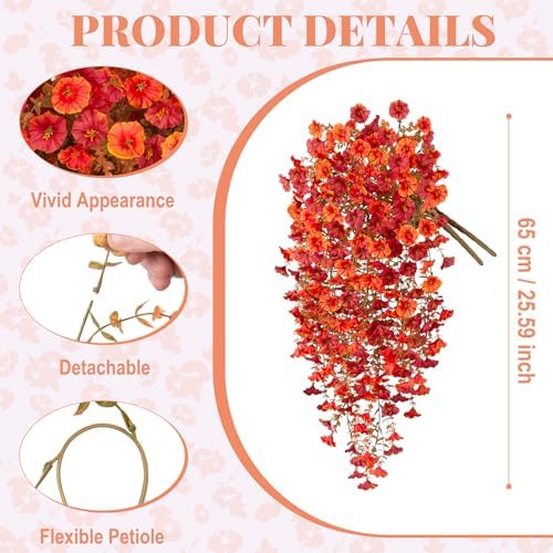 Hrobek Fall Artificial Flowers for Outdoor UV Resistant Fake Hanging Plant - Image 2