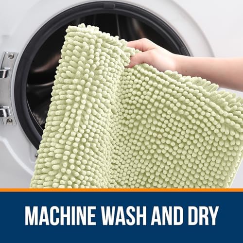 OLANLY Bathroom Rugs 35x24, Extra Soft Absorbent Chenille Bath Rugs - Image 5