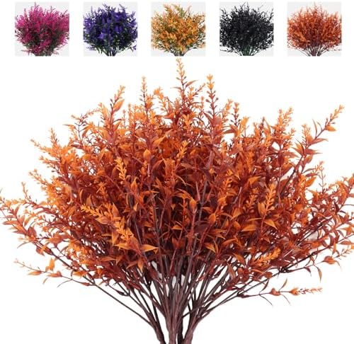 RECUTMS Outdoor Faux Plant Fall Fake Plant UV Resistant Artificial Greenery by RECUTMS