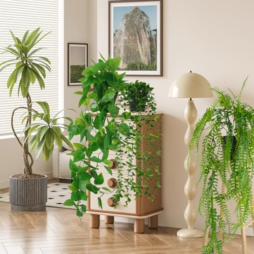 Fake Plants 4 Pack Artificial Hanging Plants Fake Potted Greenery - Image 6